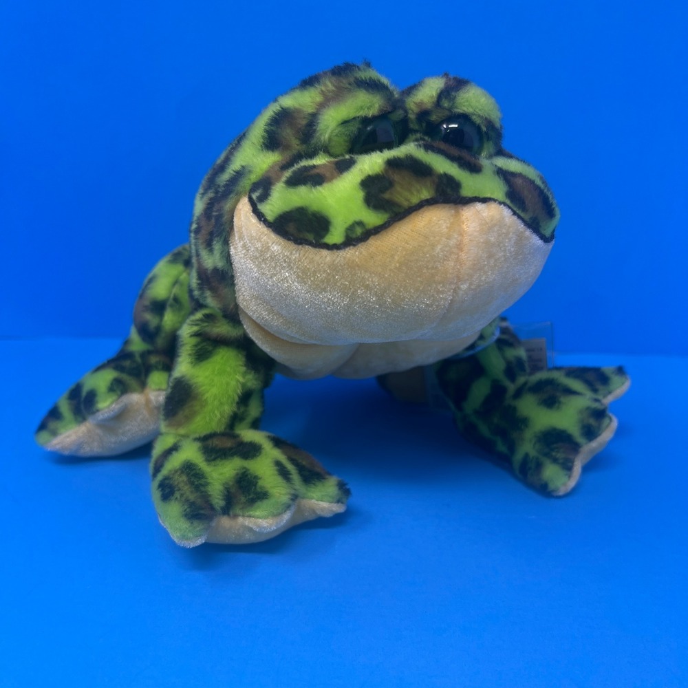 Ganz Webkinz BullFrog Green Brown Spotted Stuffed Animal w/ Code HM114 - Picture 6 of 16